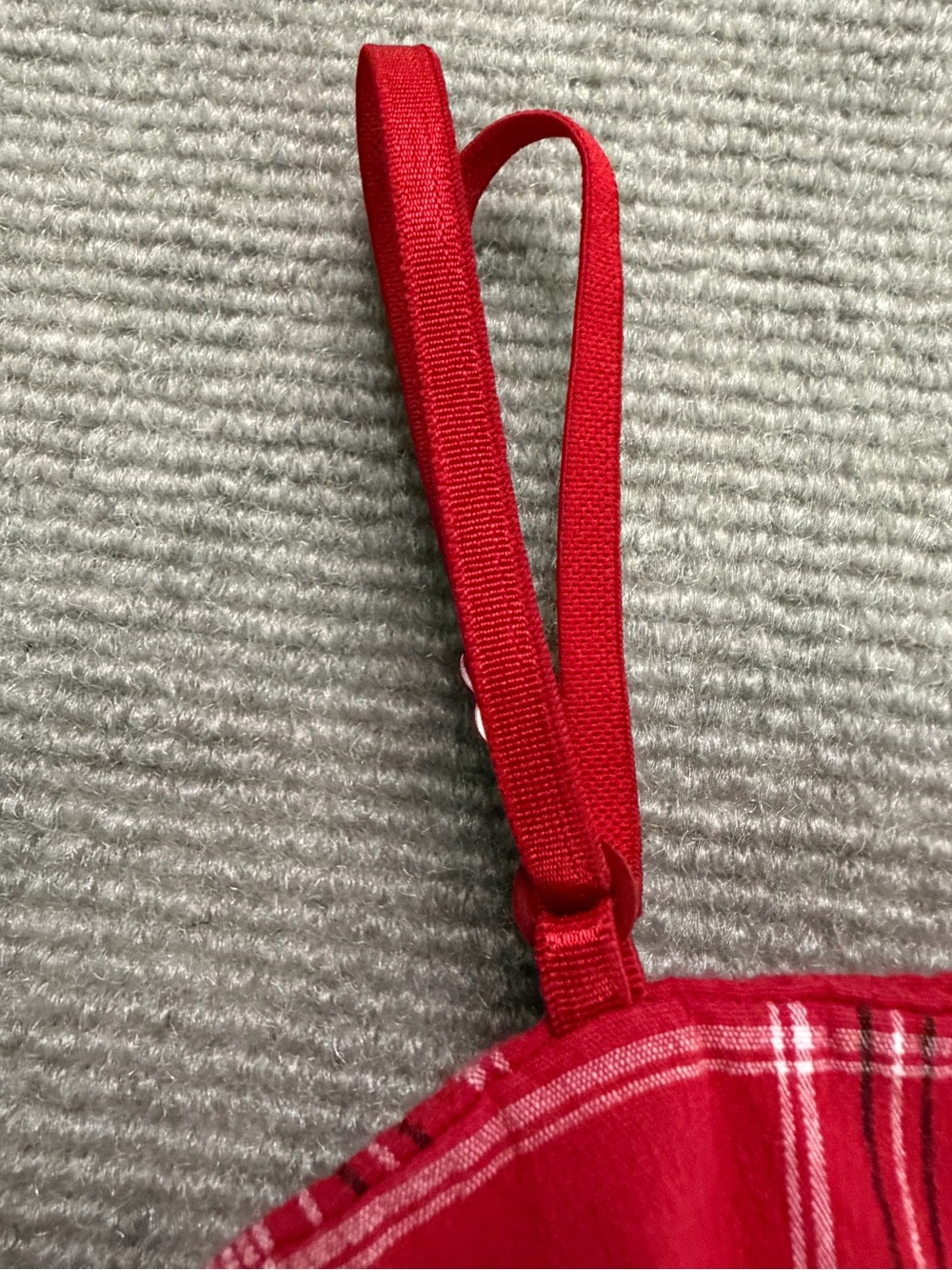 Y2K Jodi Kristopher Red Plaid Lace Trim Babydoll Slip Dress Sz 9/10 4th of July - Picture 4 of 13